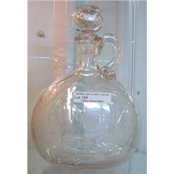 Cut Crystal Whiskey Decanter, Ca 1880 - 1900