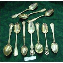 9 Asstd Sterling Spoons