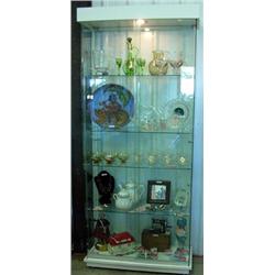 7 Foot By 36 Inches By 15 Inches Glass Display Case With Lighting And 5 Shelves