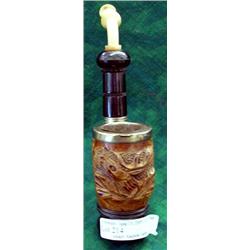 Hand Carved Brier Pipe, Carving Depicts Elk Head