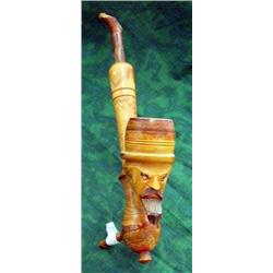 Hand Crafted Folk Art Pipe