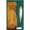 Image 1 : 1900's Hand Made Native American Leather Razor Pouch With Wade And Butcher Razor