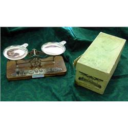 Burke & James Photographic Scale With Weights And Original Box