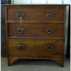 English Oak 3 Drawer Chest