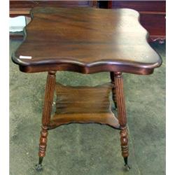 Mahogany Ball In Claw Foot Parlor Table