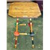 Image 1 : Folk Art Table Made Of Croquet Mallets And Balls