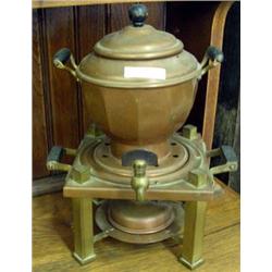 Arts And Crafts Copper Coffee Server With Stand And Burner By Jos. Heinrichs