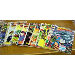 16 Comic Books - 10 DC Superman, Superbaby, Detective, Batman, 4 X Men & Supergirl