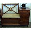 Image 1 : Walnut Telephone Seat With 5 Drawers & Lift Top For Storage