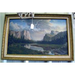 US Commemorative Framed Print-Mountain/Valley Scene