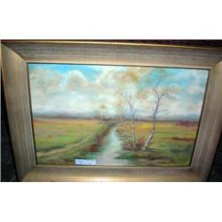 Famed Pastel Landscape, 12inx17in