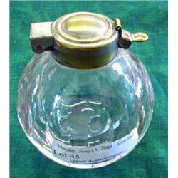 Vintage Glass Paperweight / Inkwell, Ca 1890 - 1900