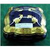 Image 1 : Limoges Cobalt And Gold Covered Porcelain Dresser Box, Marked Limoges C D