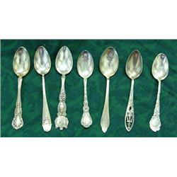 7 Sterling Souvenir Spoons