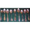 Image 1 : 9 Sterling Demi Souvenir Spoons