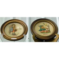 2 Hummel Plates - 1979 ' Singing Lesson' And 1980 ' School Girl' - Sold Each