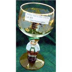 Goebel Figural Wine Glass, Little Boy Is Stem