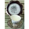Image 1 : 3 Piece Royal Winton Tea Service, Silver And White With Cherubs And Wedding Bells