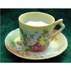 Vintage Transferware Moustache Cup And Saucer