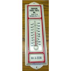 Tompkins Truck Parts Inc. Metal Advertising Thermometer