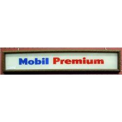 Mobil Premium Glass Framed Gas Pump Insert