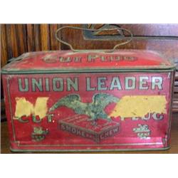Union Leader Cut Plug Tobacco Tin Lunchpail