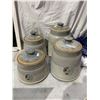 Image 1 : 4 pottery canisters