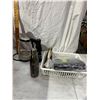 Image 1 : DVD player with remote, water bottles etc