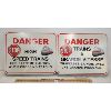 Image 1 : LOT OF 2 - DANGER HIGH SPEED TRAINS SIGNS - FRENCH & ENGLISH