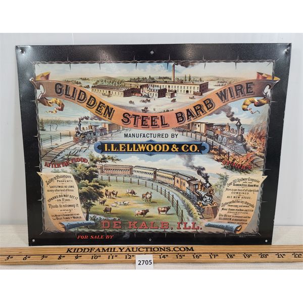 I.L. ELLWOOD & CO. GLIDEN STEEL SST SIGN - REPRO