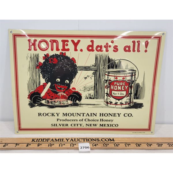 BLACK AMERICANA - ROCKY MOUNTAIN HONEY CO. SST SIGN 