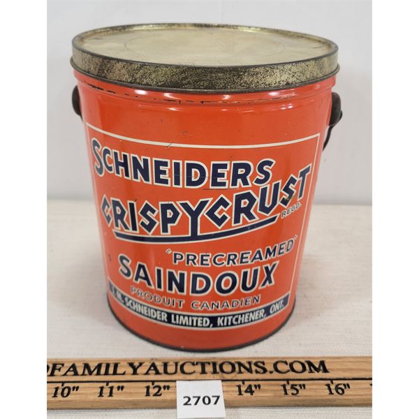 SCHNEIDERS CRISPY CRUST PURE LARD TIN - KITCHENER, ONT