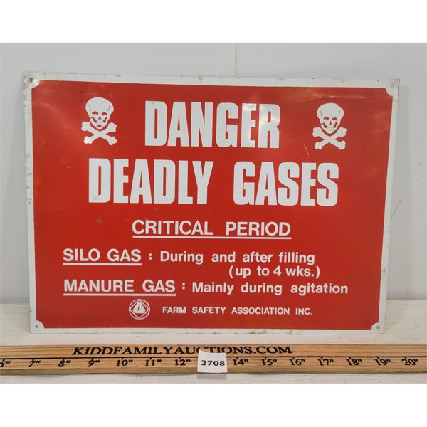 DANGER DEADLY GASES SST SIGN