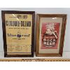 Image 1 : LOT OF 2 - FRAMED ADVERTISEMENTS - INCL BIXEL'S BOCK BEER & BLUE COAL