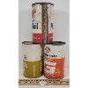 Image 2 : LOT OF 3 - MOBIL & GULF 1 QT MOTOR OIL CANS