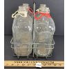 Image 2 : LOT OF 5 - BYRNE DAIRY BOTTLES W/ CARRYING RACK