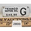 Image 1 : PORCELAIN TEXACO MOTOR OIL TANK TAG SIGN