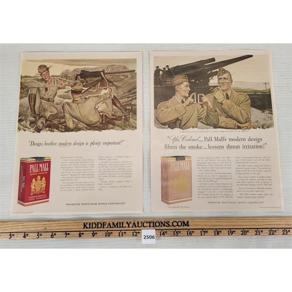 LOT OF 2 - 1941 PAUL MALL ADVERTISEMENTS