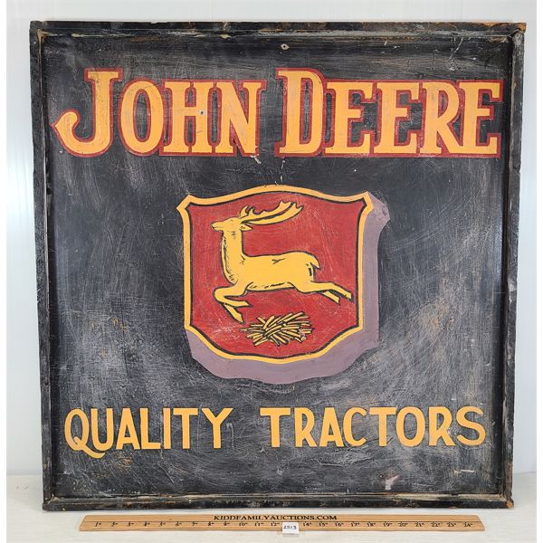 JOHN DEERE PAINTED WOOD SIGN 