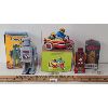 Image 1 : LOT OF 3 - WIND UP TIN TOYS - INCL MECHANICAL ROBOTS - REPRO 