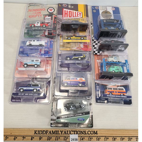 LOT OF 13 - COLLECTIBLE DIECAST VEHICLES - INCL HOLLEY & STP