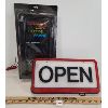 Image 1 : LOT OF 2 - LIGHT UP OPEN SIGN & ROTATING LIGHT LICENSE PLATE