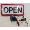 Image 4 : LOT OF 2 - LIGHT UP OPEN SIGN & ROTATING LIGHT LICENSE PLATE