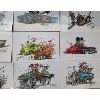 Image 2 : LOT OF 10 - JIMMY MICHAELS SIGNED HOT ROD ART - INCL RAT FINK