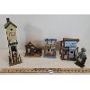 Image 1 : LOT OF 5 - FOLK ART GAS STATIONS & PUMP