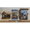 Image 2 : LOT OF 5 - FOLK ART GAS STATIONS & PUMP