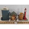 Image 3 : LOT OF 3 - GAS PUMP COIN BANK  - FOLK ART GAS STATION & GAS PUMP