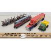 Image 1 : LOT OF 4 - FLEISCHMAN HO TRAIN CARS - TRUCK & TRAILER & DUMP TRUCK