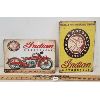 Image 1 : LOT OF 2 - INDIAN MOTORCYCLE SIGNS 