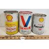 Image 2 : LOT OF 6 - MISC CANS - INCL SHELL & VALVOLINE FIBRE, TEXACO & MARVEL, ETC. 